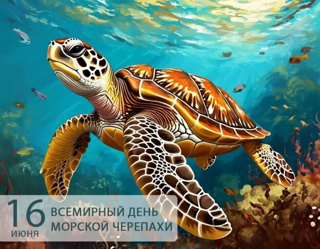 16 июня - Всемирный день МОРСКОЙ ЧЕРЕПАХИ!👏👏👏

Праздник существует с 2000 года и приурочен ко дню
