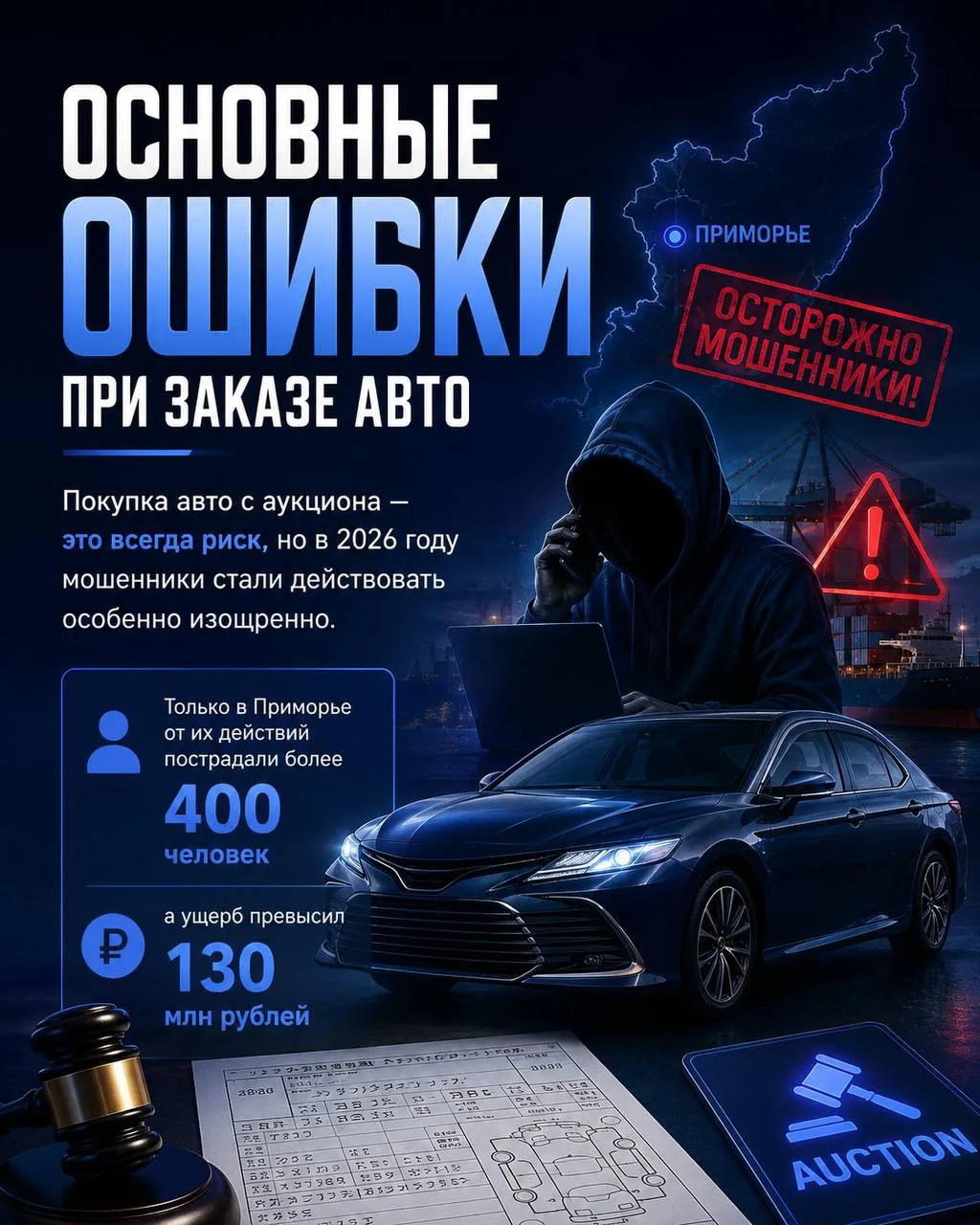 🚗 Покупка авто с аукциона — это всегда риск.