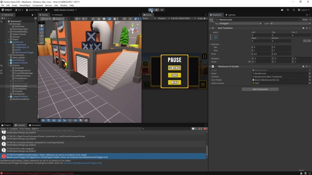 The Ultimate UNITY 3D & BLENDER Factory Game Course