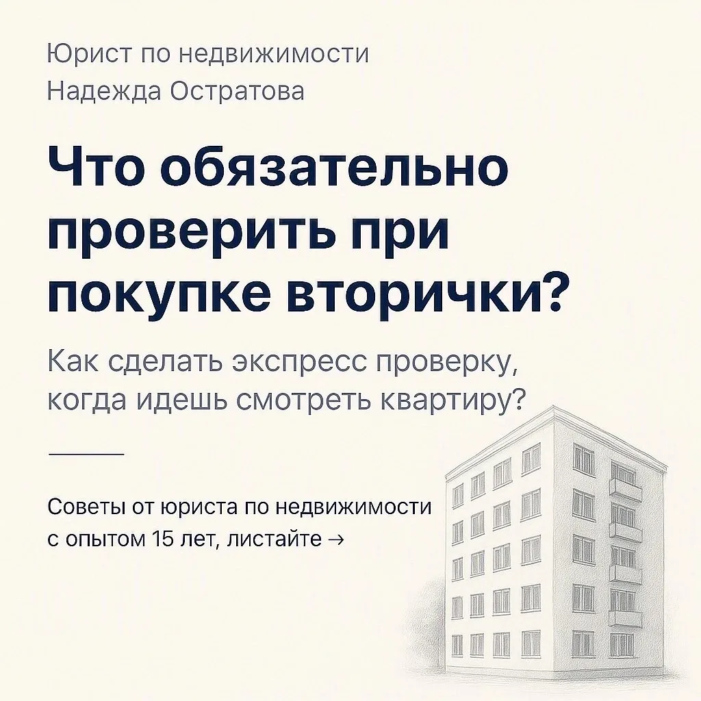 Что обязательно проверить при покупке вторички?