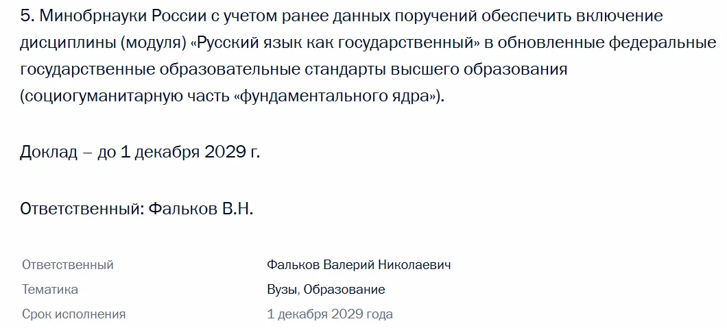 Включение дисциплины (модуля) «Русский язык как государственный» в обновленные ФГОС выс...