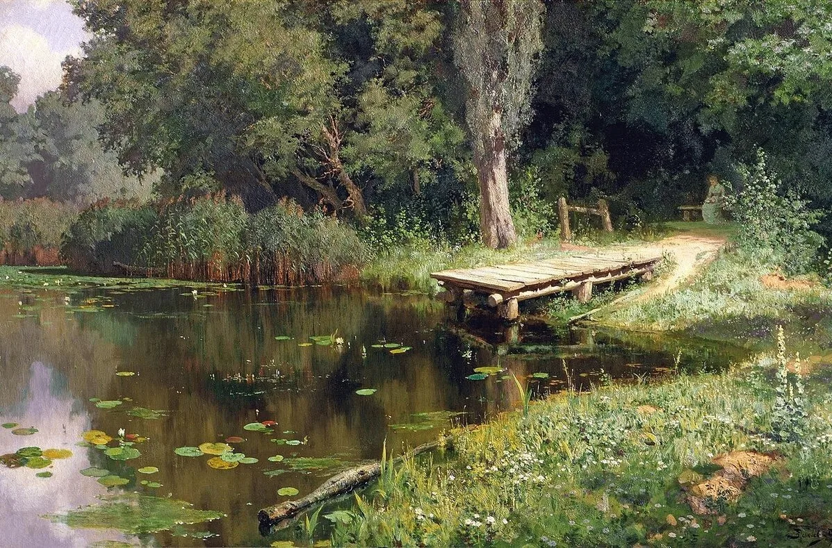 🎨Рубрика «Волшебство кисти и красок»🎨Картина «Заросший пруд» — одна из самых узнаваемых работ Васи