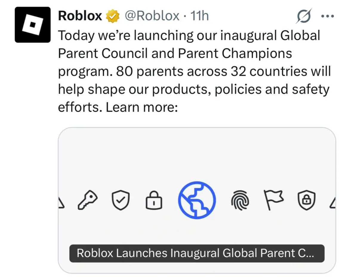 Roblox будет советоваться с родителями.

Платформа запустила глобальный родительский совет — 80 роди