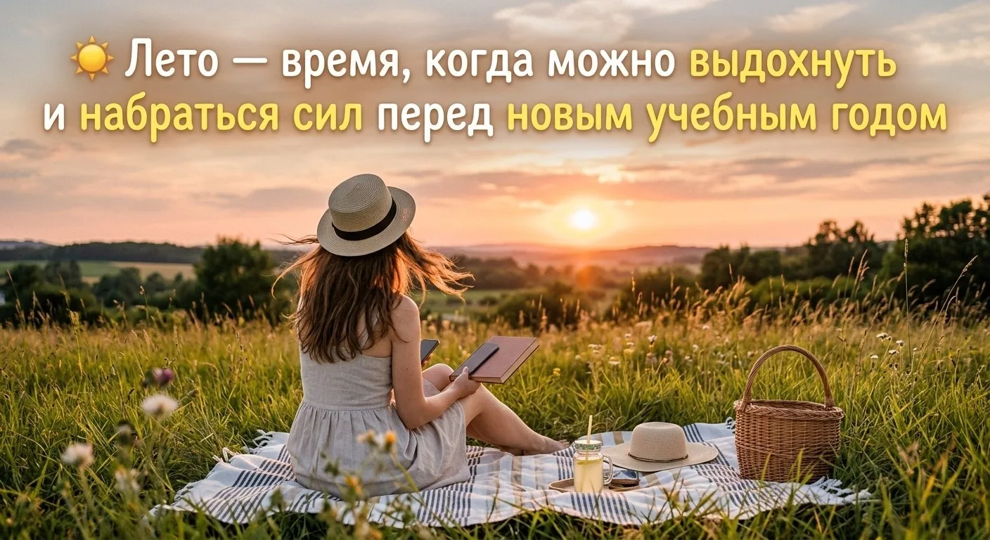 ☀️  Лето — время, когда можно выдохнуть и набраться сил перед новым учебным годом

Но если вам вдруг
