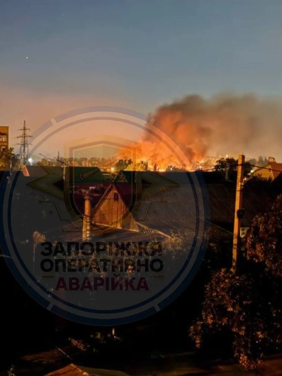 В Запорожье тоже что-то горит после удара дронами