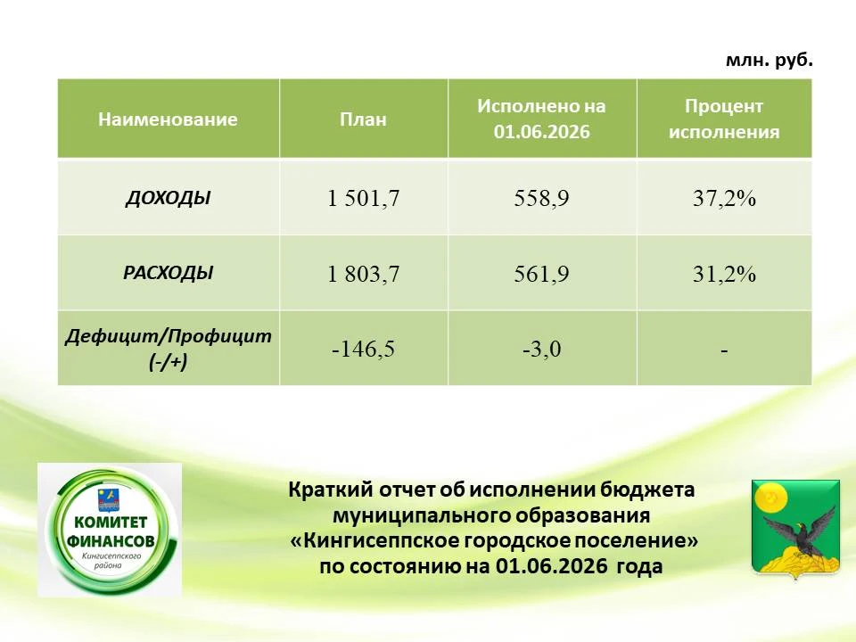 ✅ Предлагаем ознакомиться с кратким ежемесячным отчетом об исполнении бюджета муниципал...