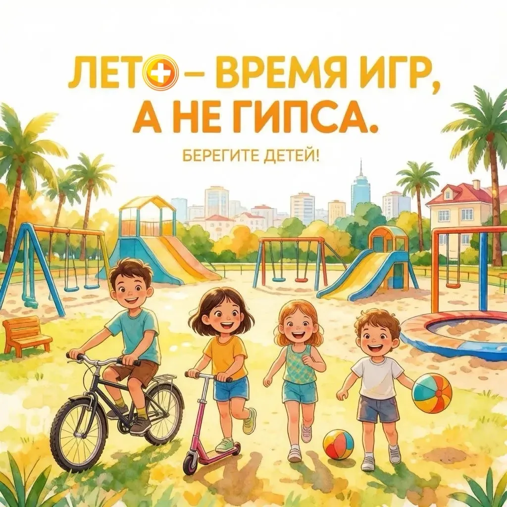 Лето — долгожданная пора каникул, велосипедов, самокатов и активных игр. Но именно в эт...