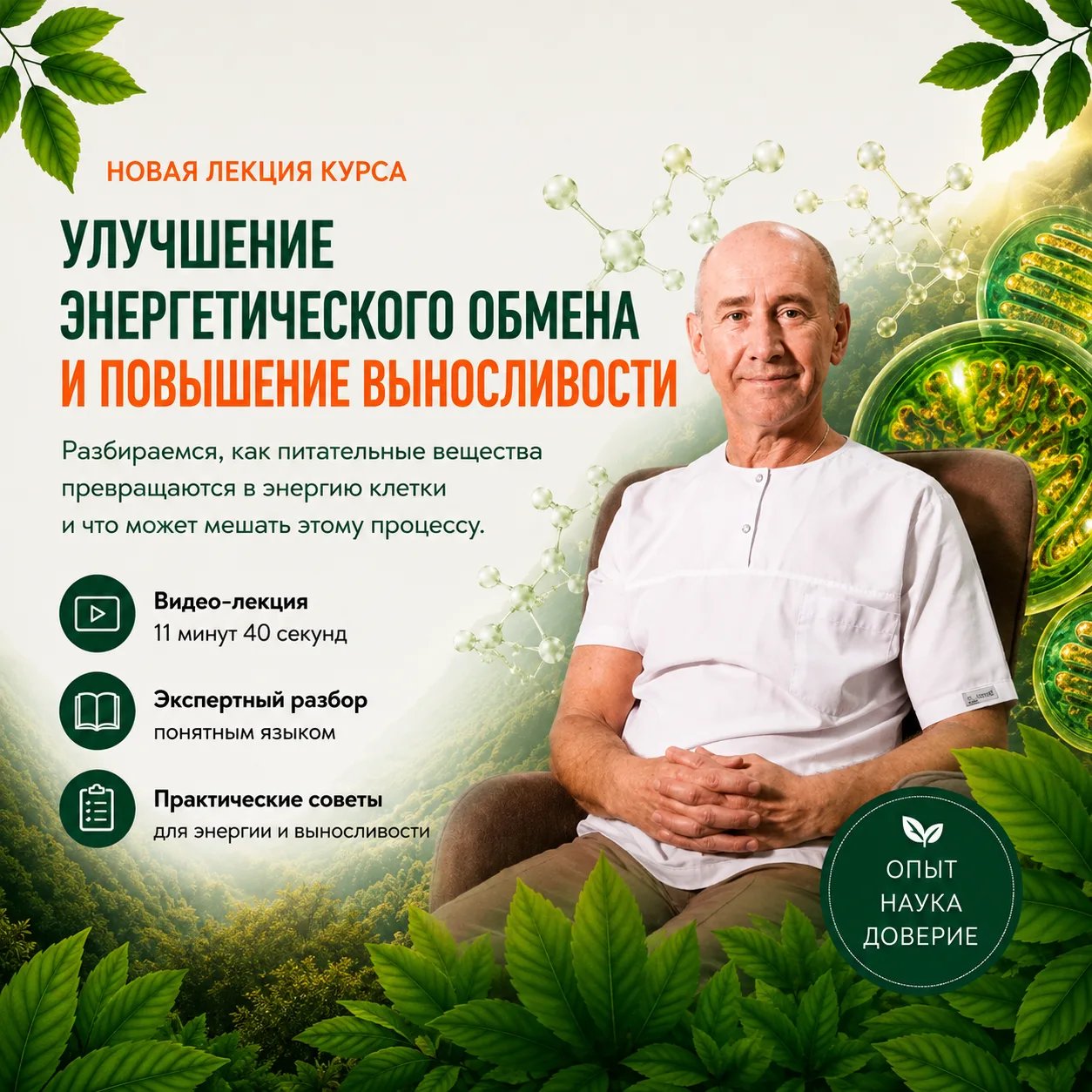 🌿 Четвертая лекция курса «Долголетие».