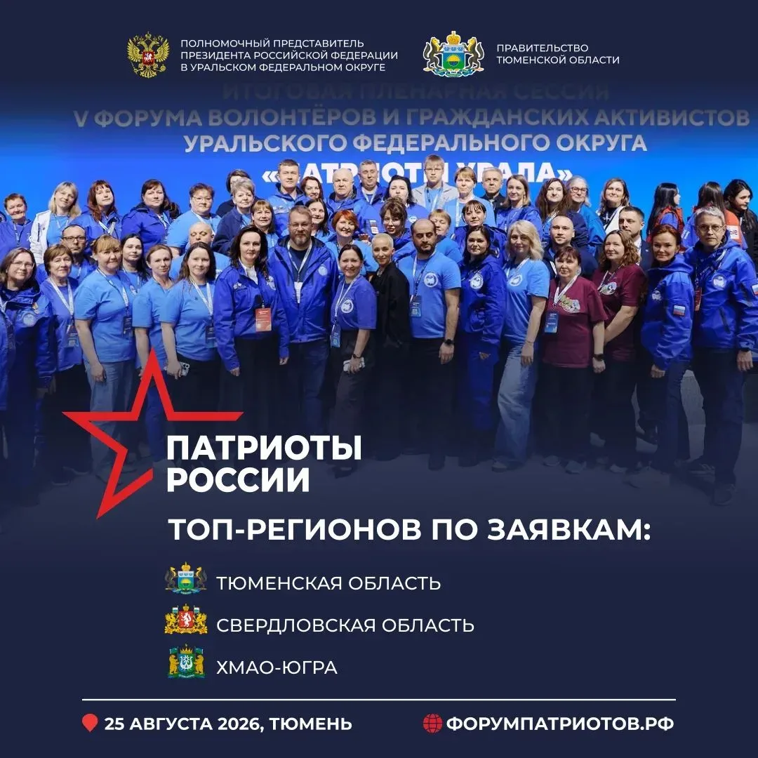 1 727 человек зарегистрировались на первый форум «Патриоты России», который пройдёт в Т...