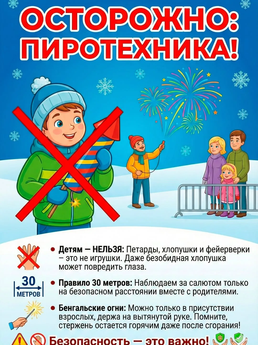 🎄Новый год без хлопот 🔥 источник Безопасность детей в зимние каникулы!❄️