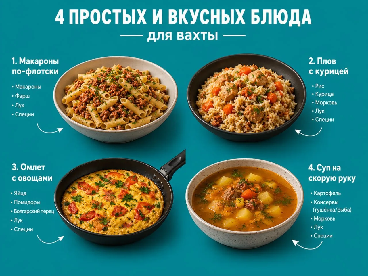 Надоели однообразные макароны с сосисками? 

Жизнь на вахте не помеха для кулинарного творчества! Во