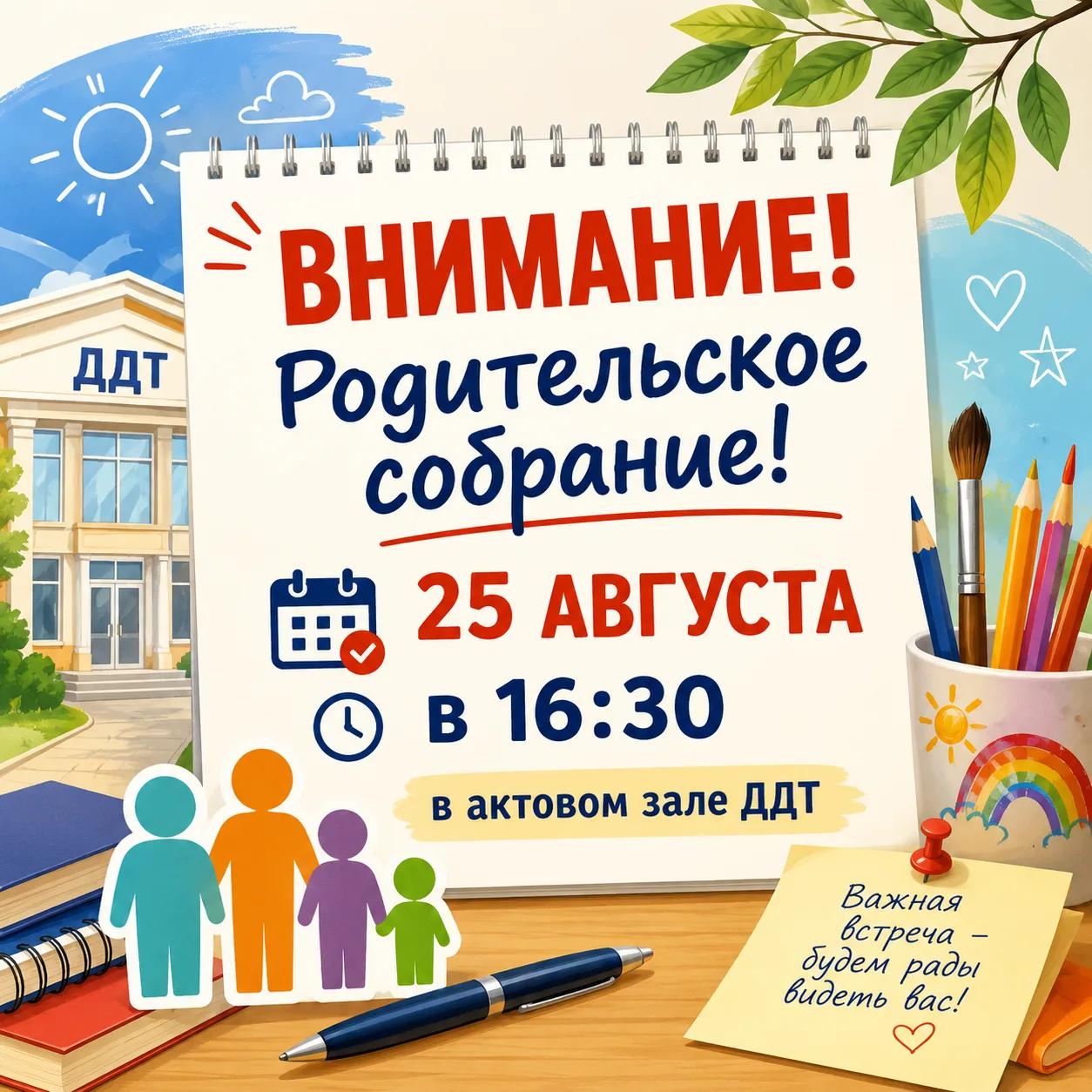 📝 ПРИГЛАШАЕМ НА РОДИТЕЛЬСКОЕ СОБРАНИЕ!