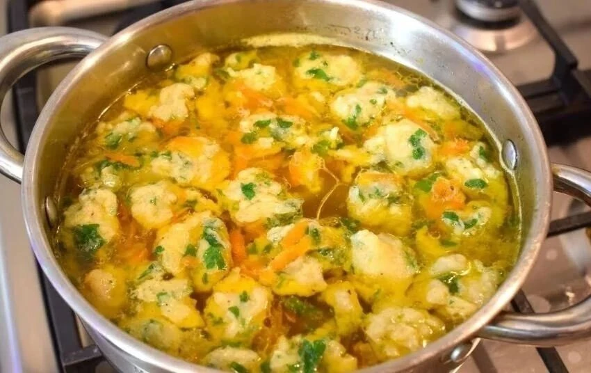 СУП С ГАЛУШКАМИ И ГРИБАМИ