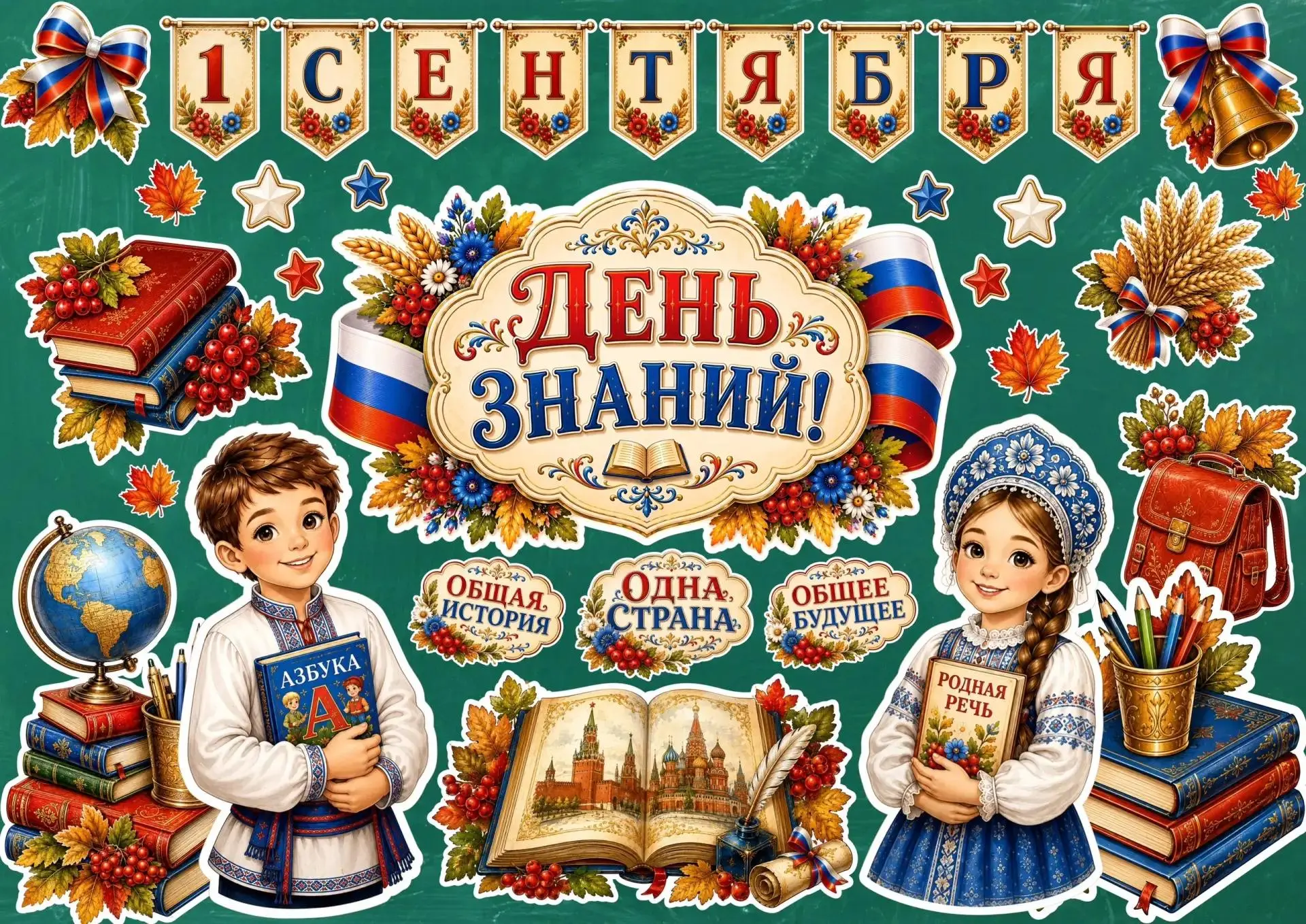 В этом году первое занятие в новом учебном году связано с Годом единства народов России...