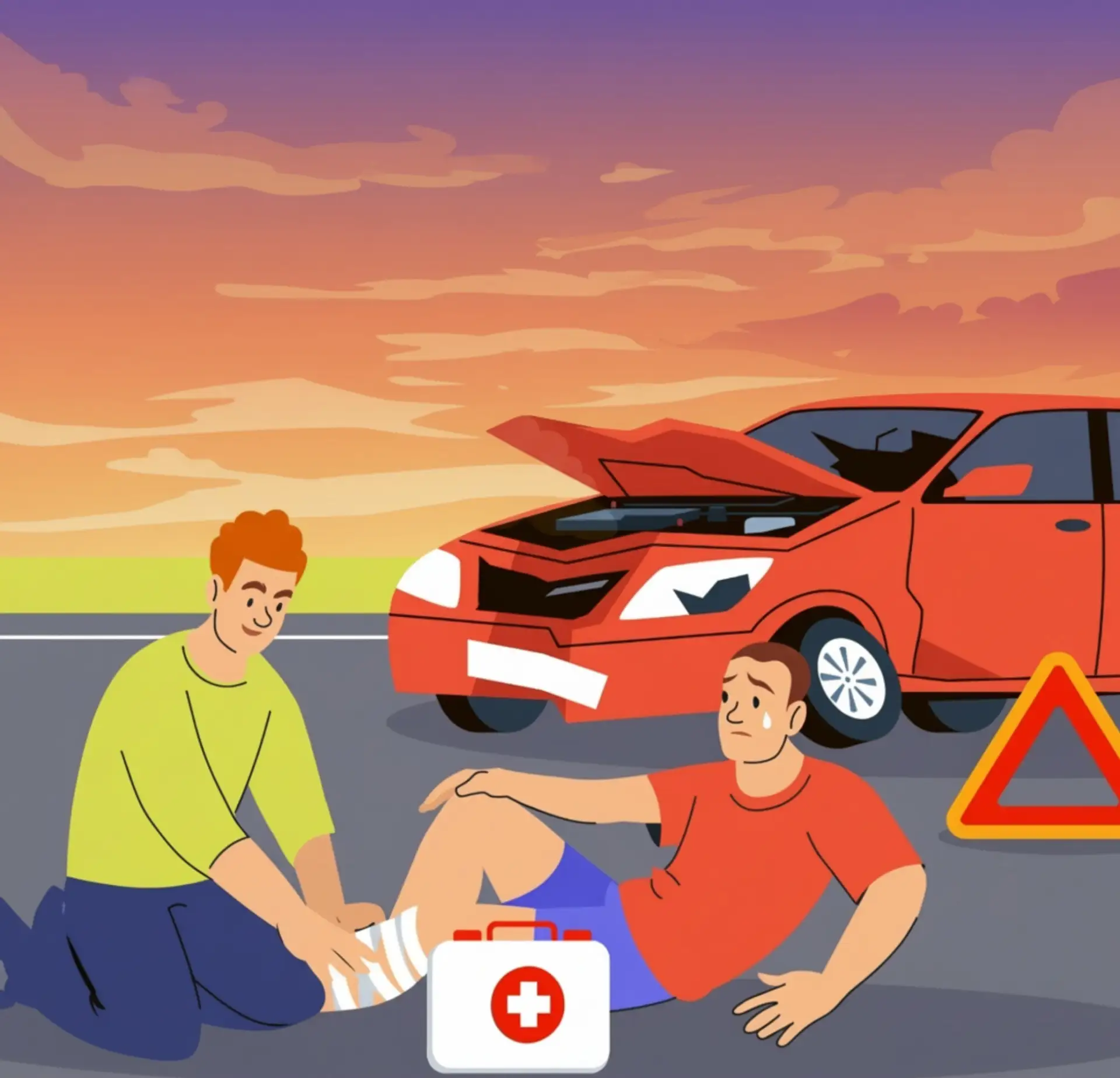 Первая помощь при дтп по правилам дорожного движения 🚑