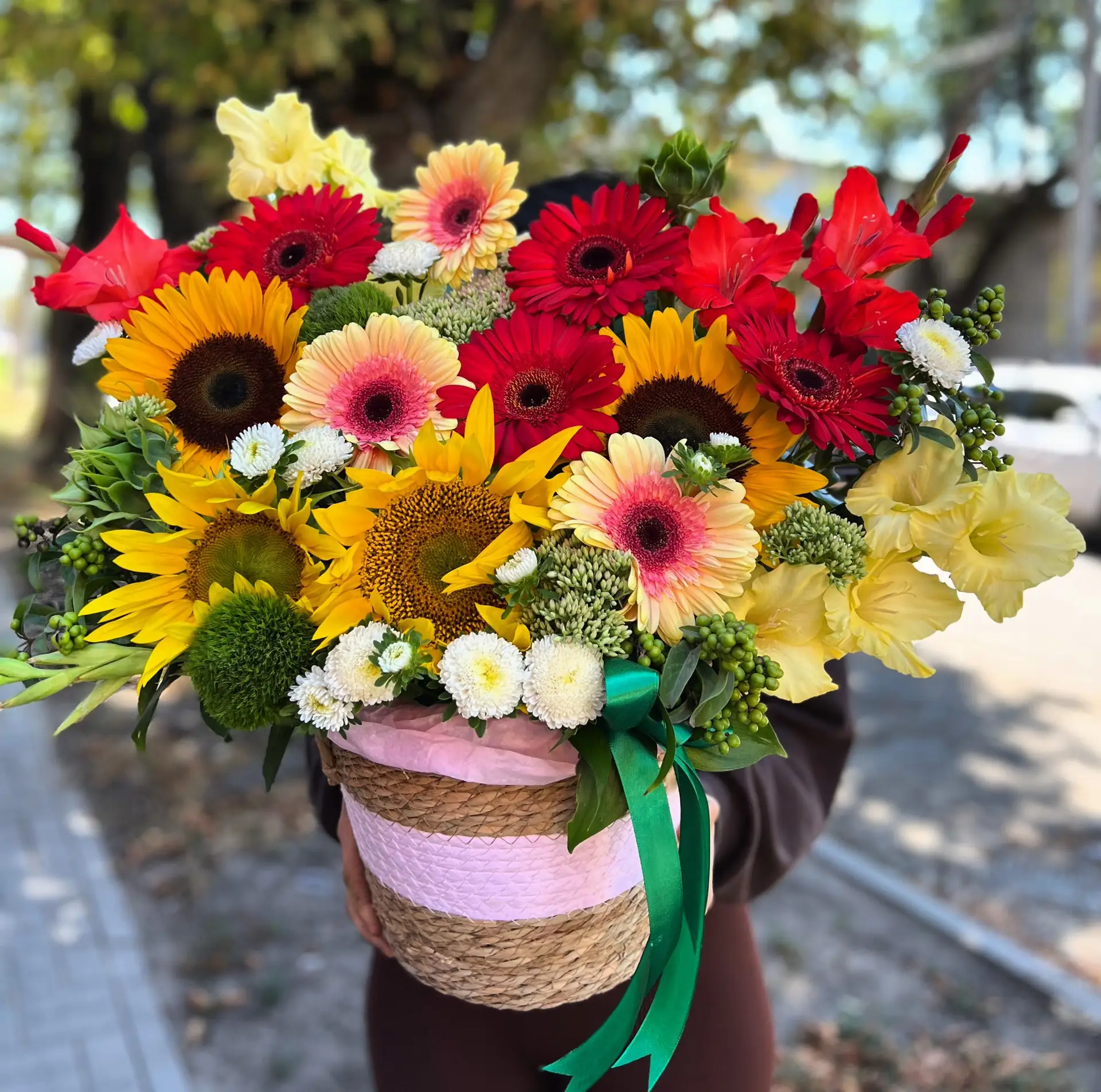 💝Яркие композиции в корзинах