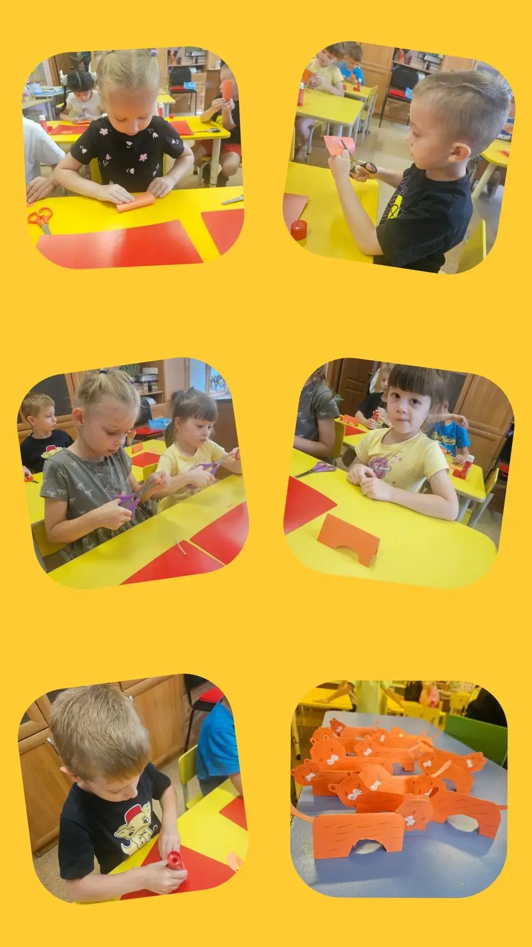 🐯 Бумажные полоски превращаются в тигров! 🧡