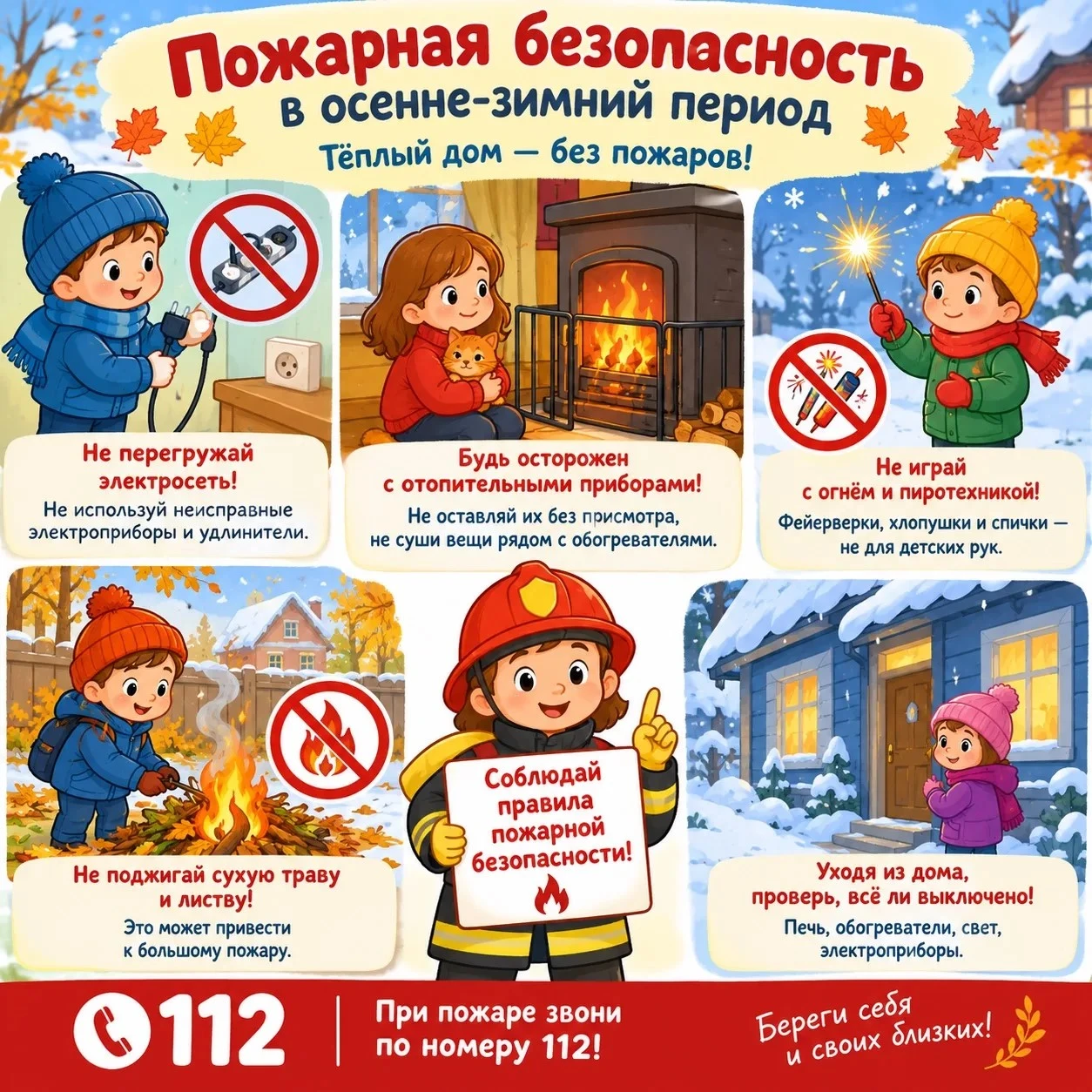 ❗Профилактика пожаров – это комплекс мер, направленных на предупреждение возгораний и о...