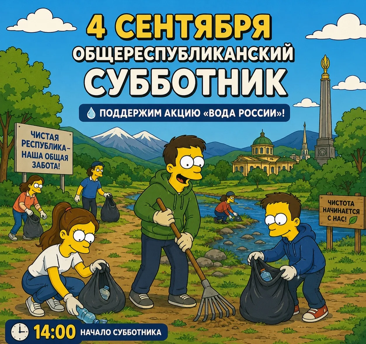 4 сентября — общереспубликанский субботник 🧹🌿