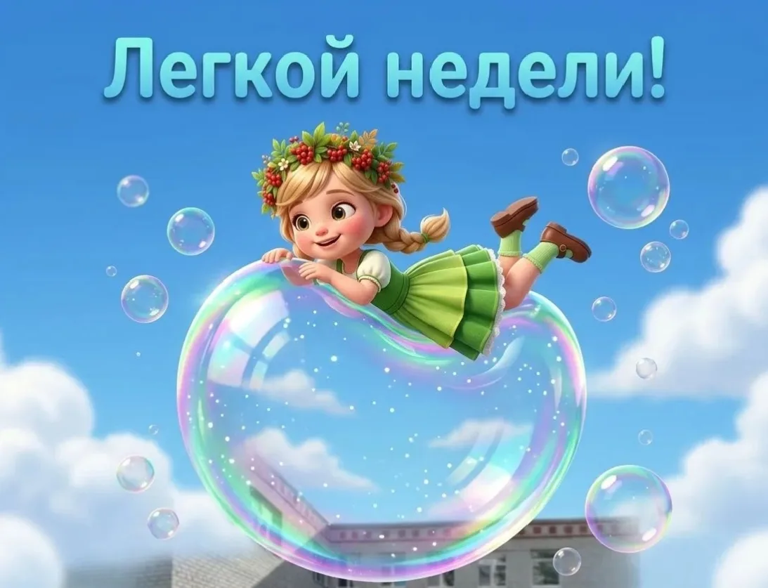 ☀️ "С началом новой недели!"
🌺 Пусть новая неделя будет такой же лёгкой, как полёт мыльного пузыря!