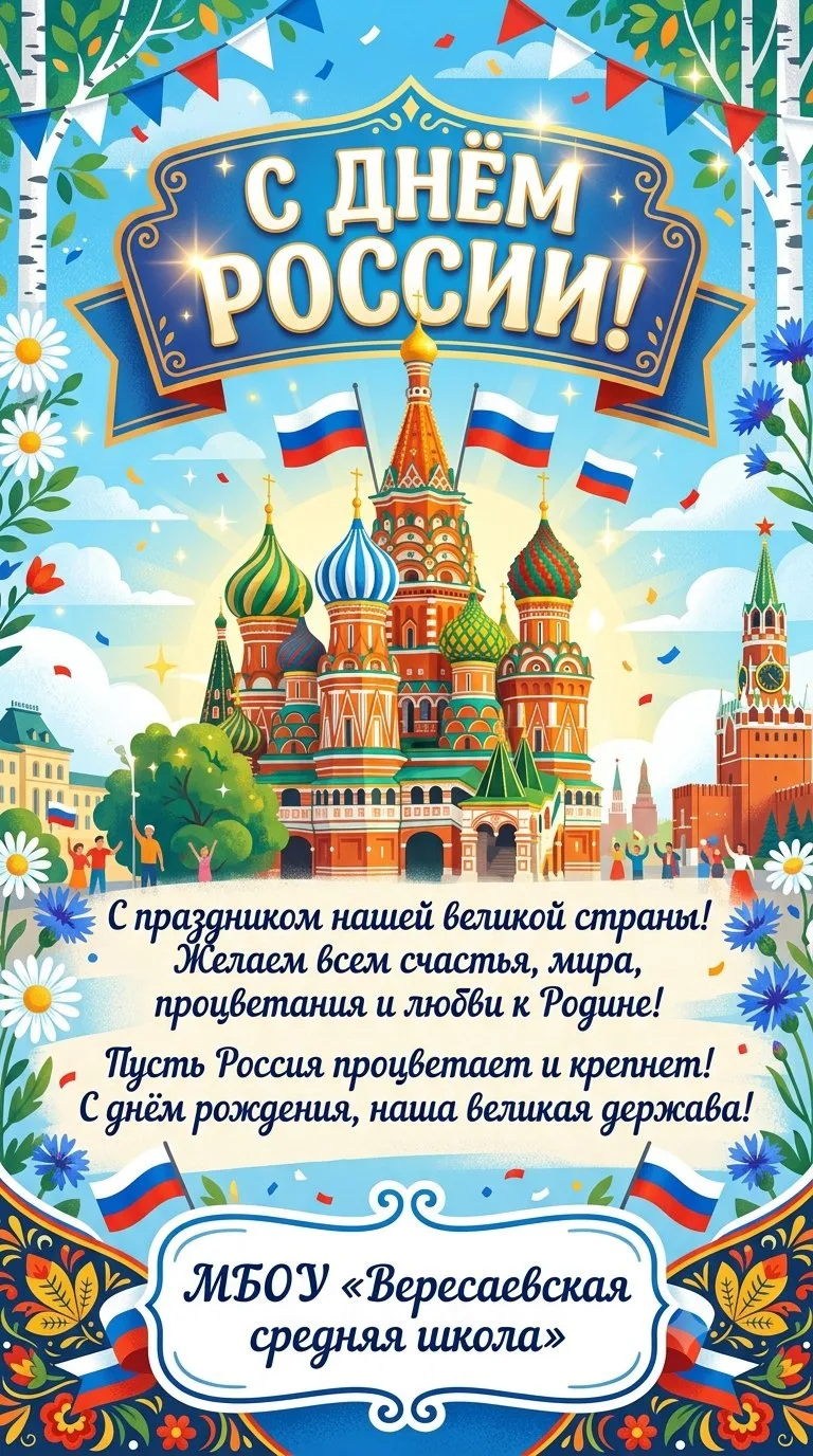 🇷🇺Дорогие учителя, ученики и уважаемые родители! Поздравляем вас с Днём России! Этот праздник симв