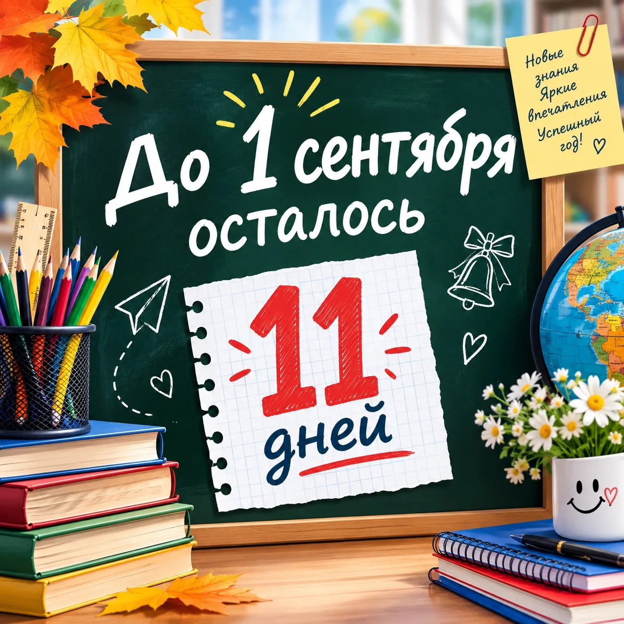 До 1 сентября осталось 11 дней! 🍁📚