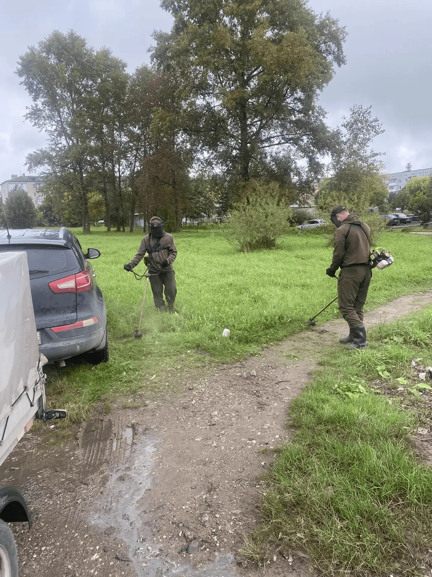 В Грязовецком округе продолжают плановые работы по покосу травы.