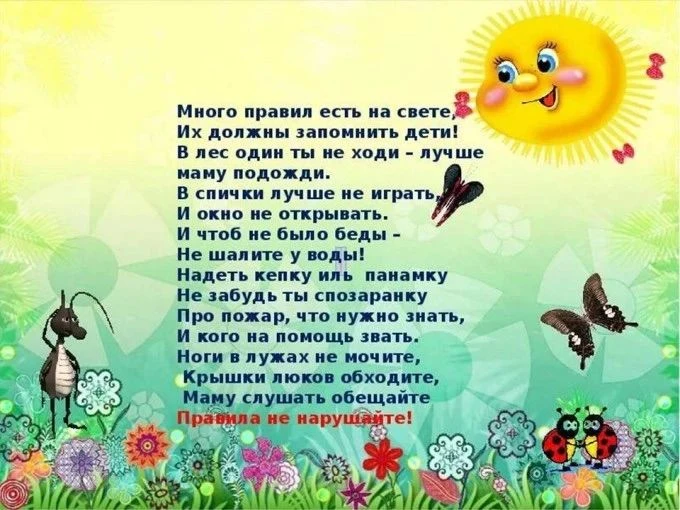 Воспитатель Анисимова З. С. с ребятами группы "Улыбка" на занятии вспомнили правила безопасности лет
