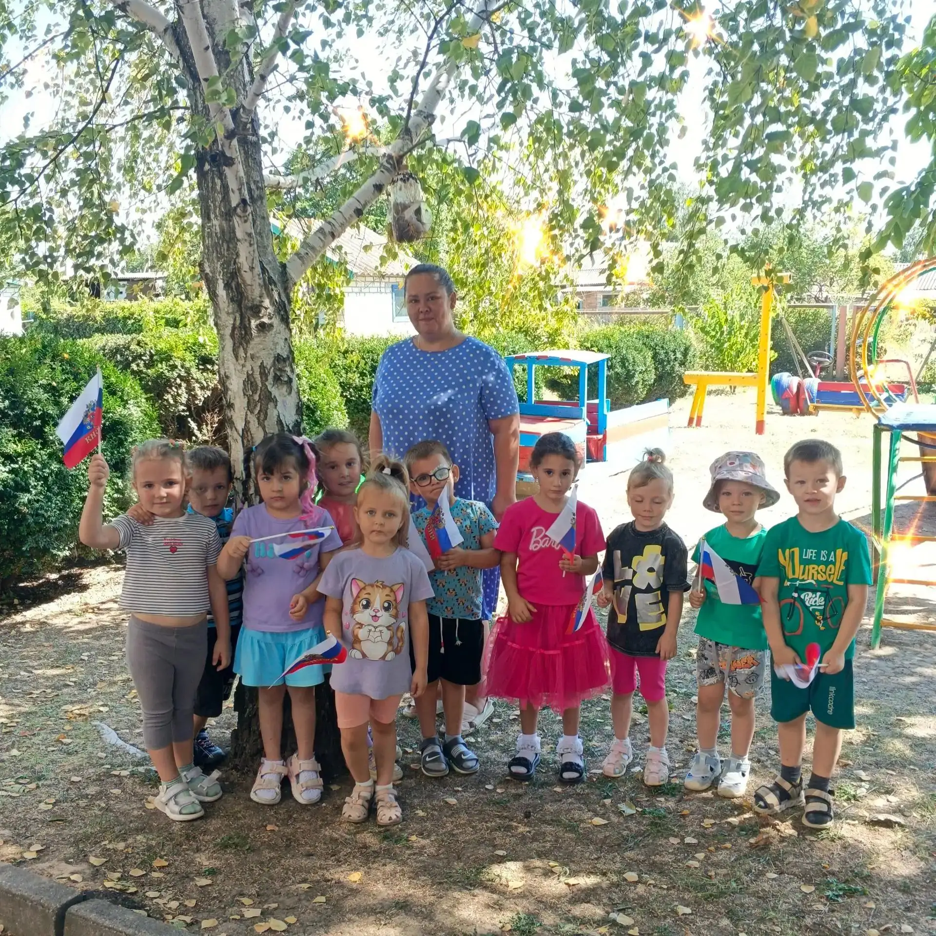 В средней группе  прошел спортивный забег  в честь Дня Государственного флага 🇷🇺. Спо...