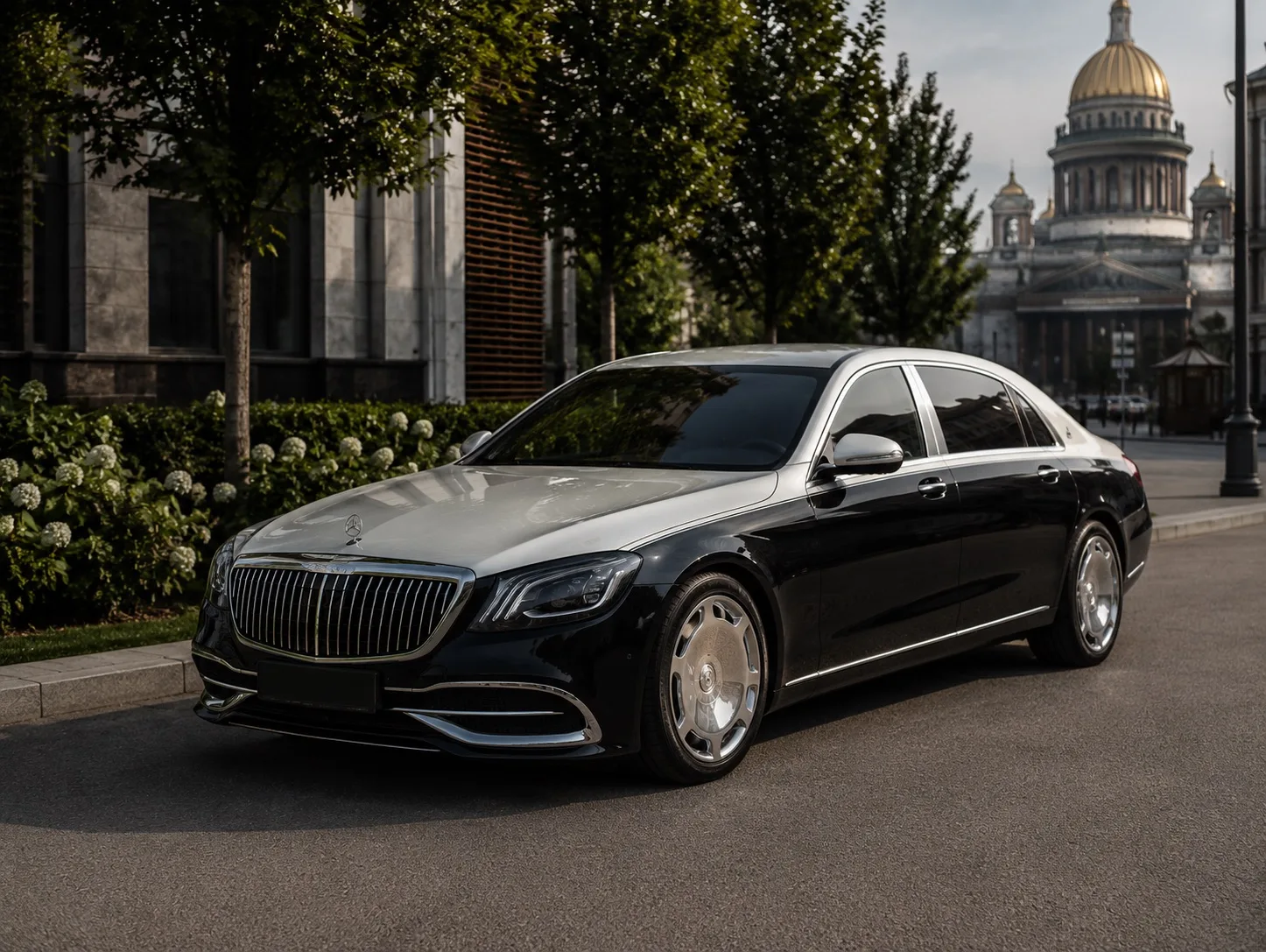 Арендовать Mercedes S-class Maybach с водителем для ПЭМФ г. Санкт-Петербург