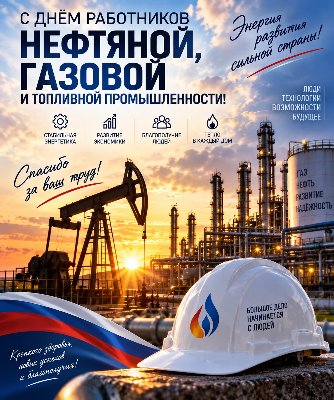 С Днём работников нефтяной, газовой и топливной промышленности!