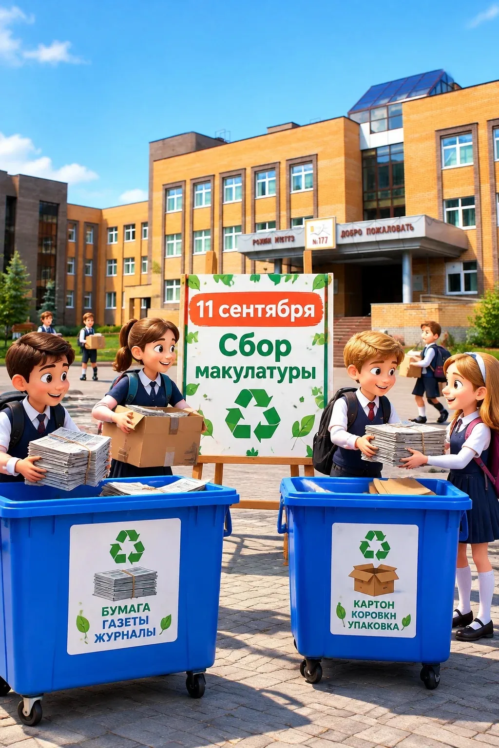 📢 Сдаём макулатуру 11 сентября!