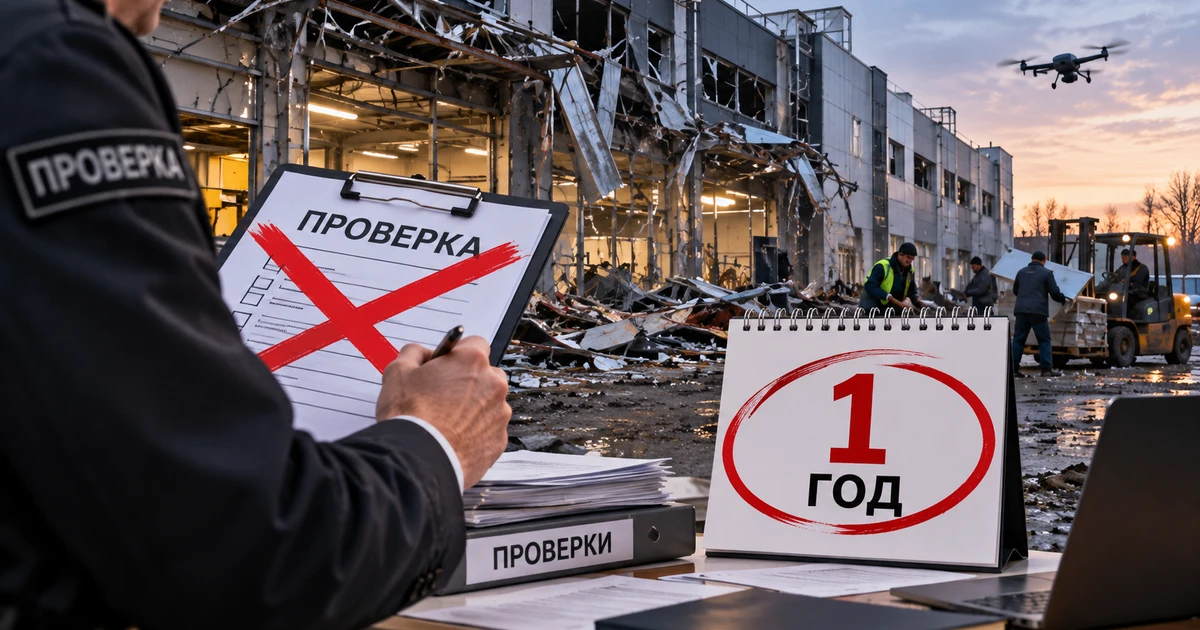 Бизнес, пострадавший от атак беспилотников, на один год освободят от проверок