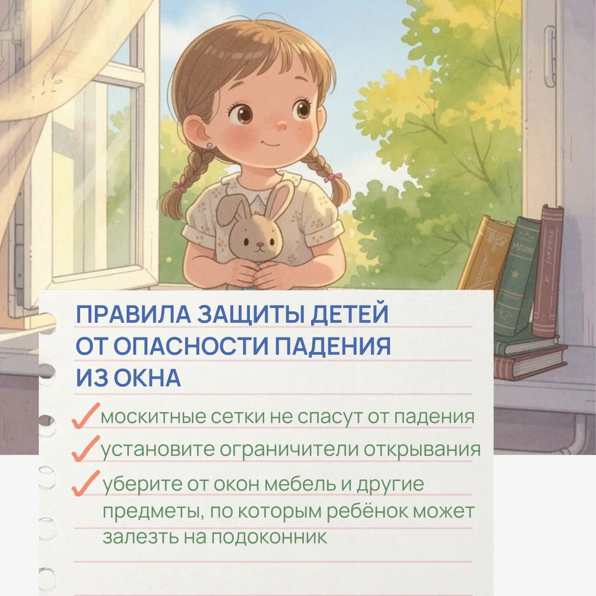 Не оставляйте детей без присмотра возле окон☝  Малыш, не осознвая опасности, из-за любопытства может