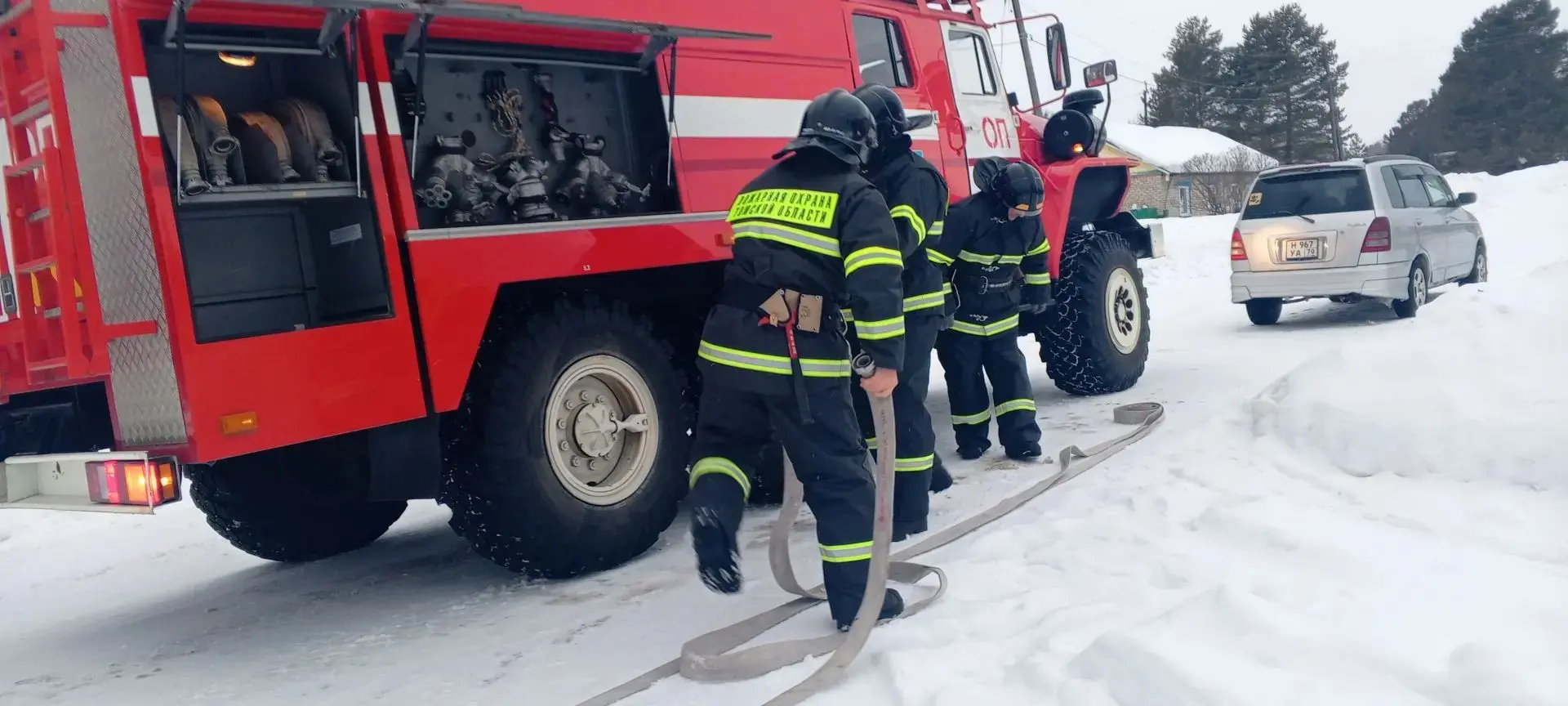 🚒 Работники ОП с. Березовка под руководством  командира отдельного поста Полянского Ро...