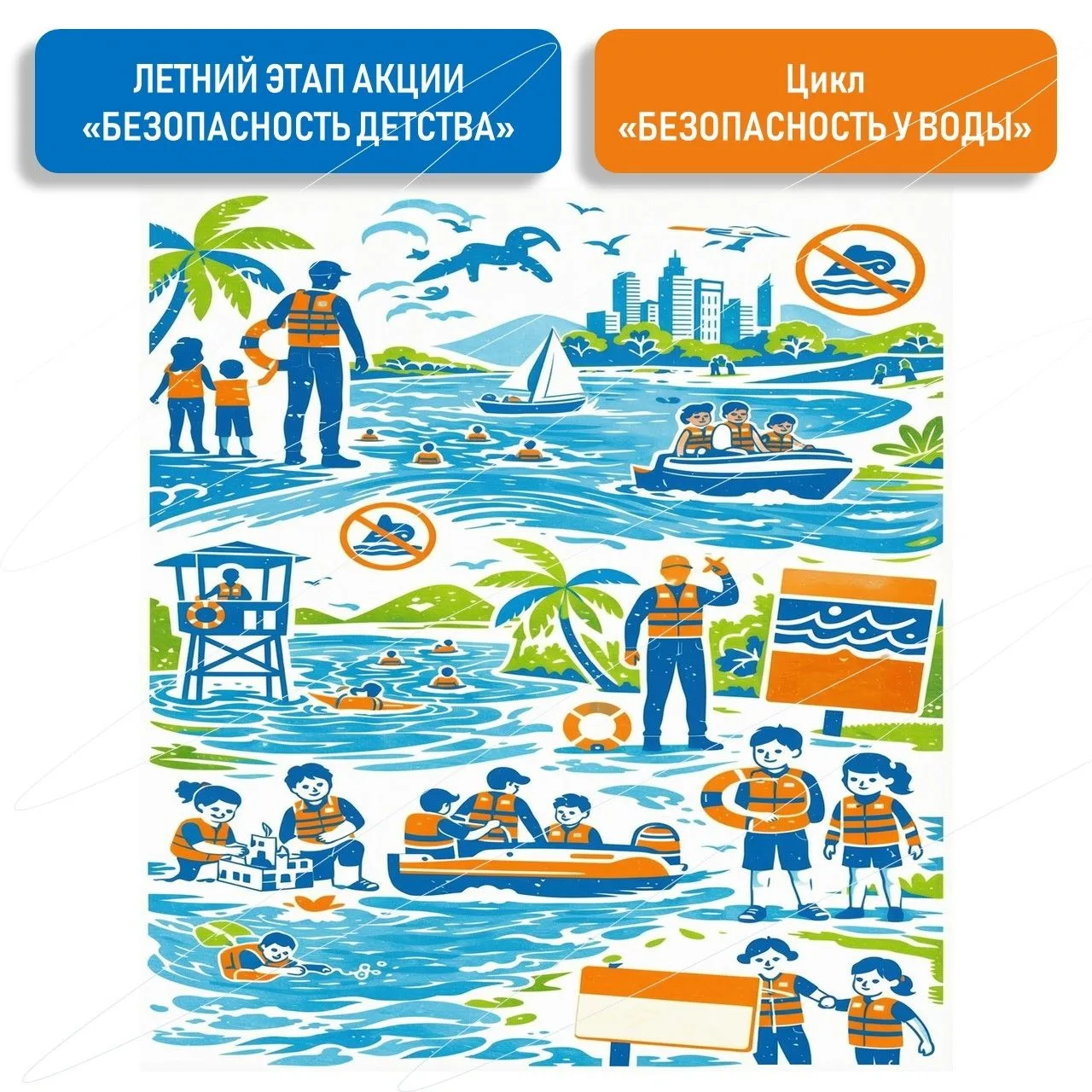 ЛЕТНИЙ ЭТАП АКЦИИ «БЕЗОПАСНОСТЬ ДЕТСТВА»
ЦИКЛ «БЕЗОПАСНОСТЬ У ВОДЫ»
 ВНИМАНИЕ, родители и педагоги!
