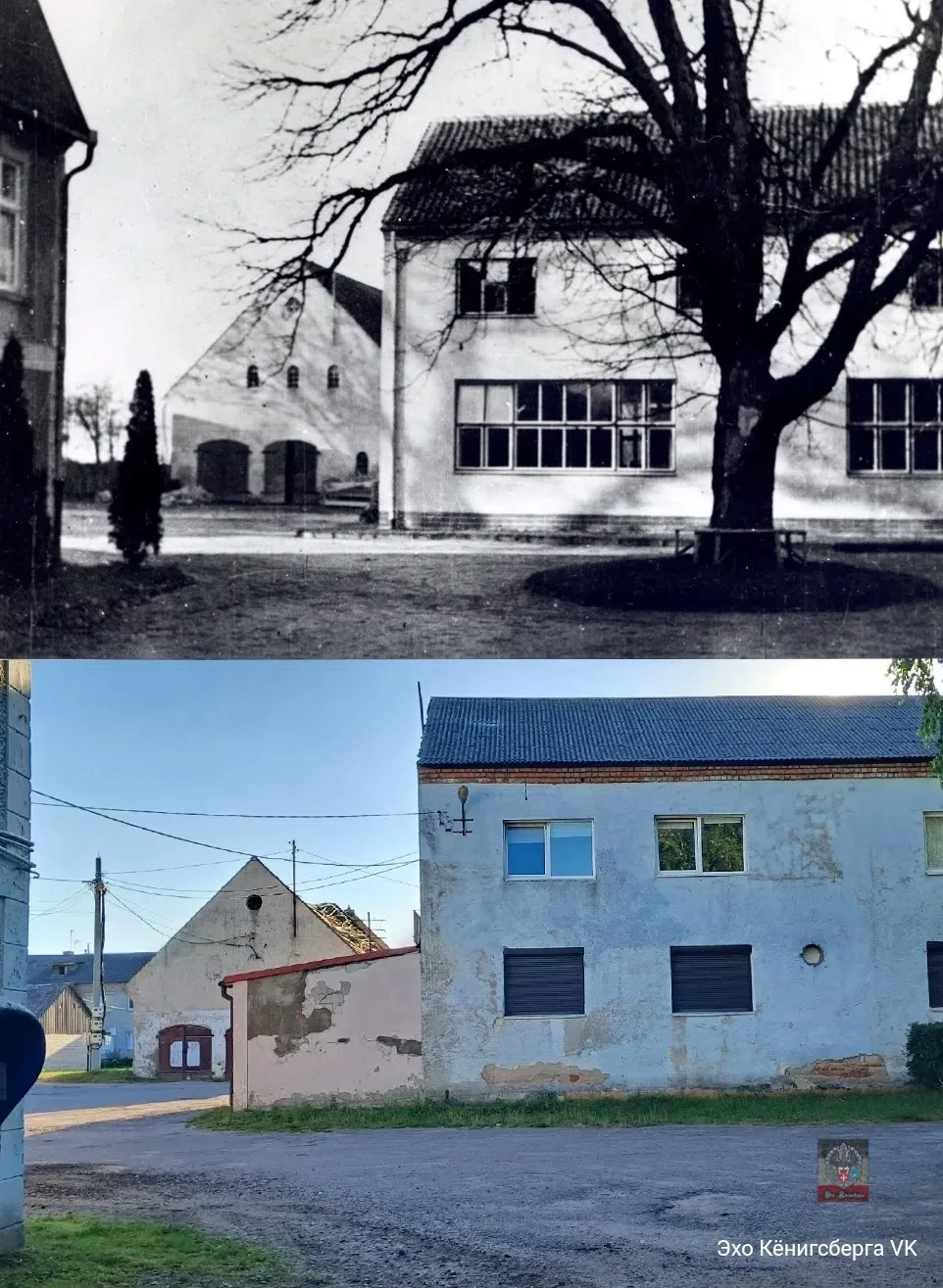 Риппен вид на усадебный двор,ноябрь 1934г.,слева виднеется здание гостевого дома, посер...