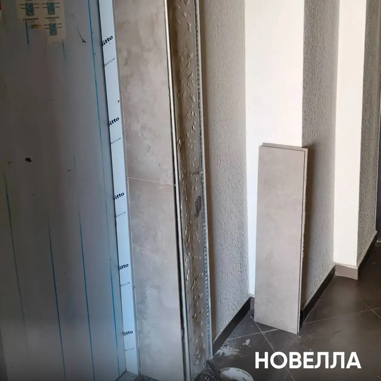 В ЖК Novella выполнили ремонт плитки портала лифта в корпусе 3, подъезд 6, этаж 6.

Это облицованная