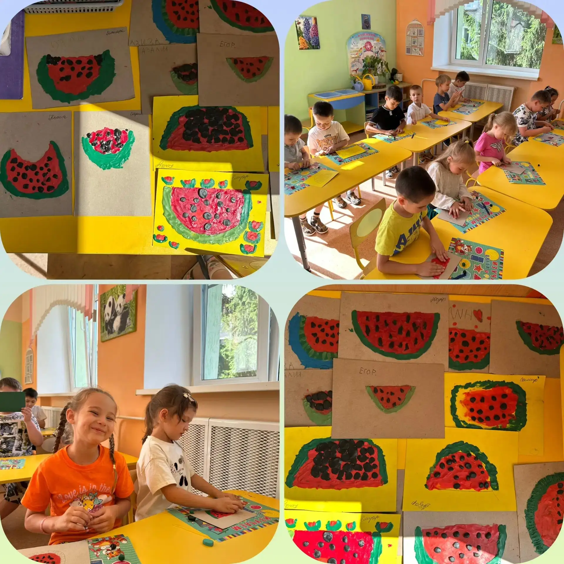 🍉Раз, два, три —
Арбуз расти!
Толстый, важный,
Полосатый,
С хвостиком зеленоватым.
Солнце грело, до