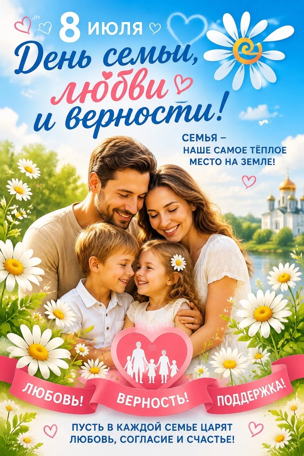 🎉 С Днём семьи, любви и верности! 🎉

Семья — это самое тёплое и надёжное место на свете, где ребён
