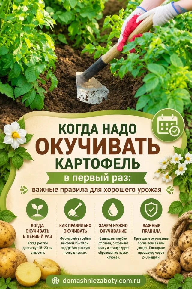 ▪️Когда окучивать картофель