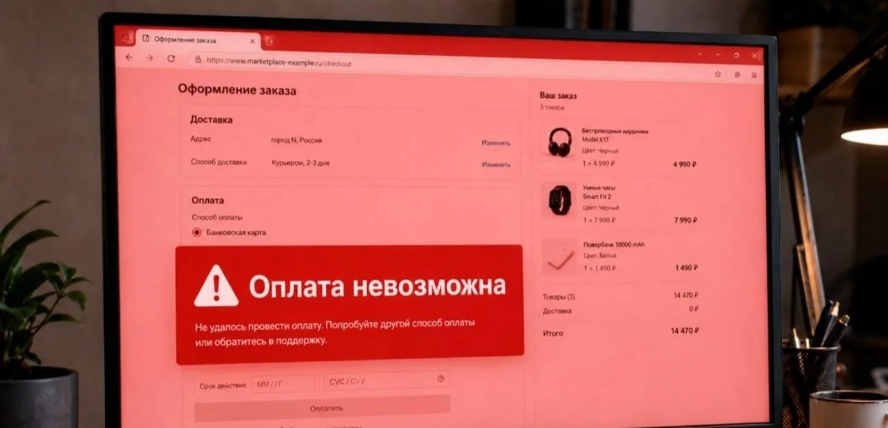 ❌Российские сервисы сообщают о проблемах с оплатой через зарубежные браузеры