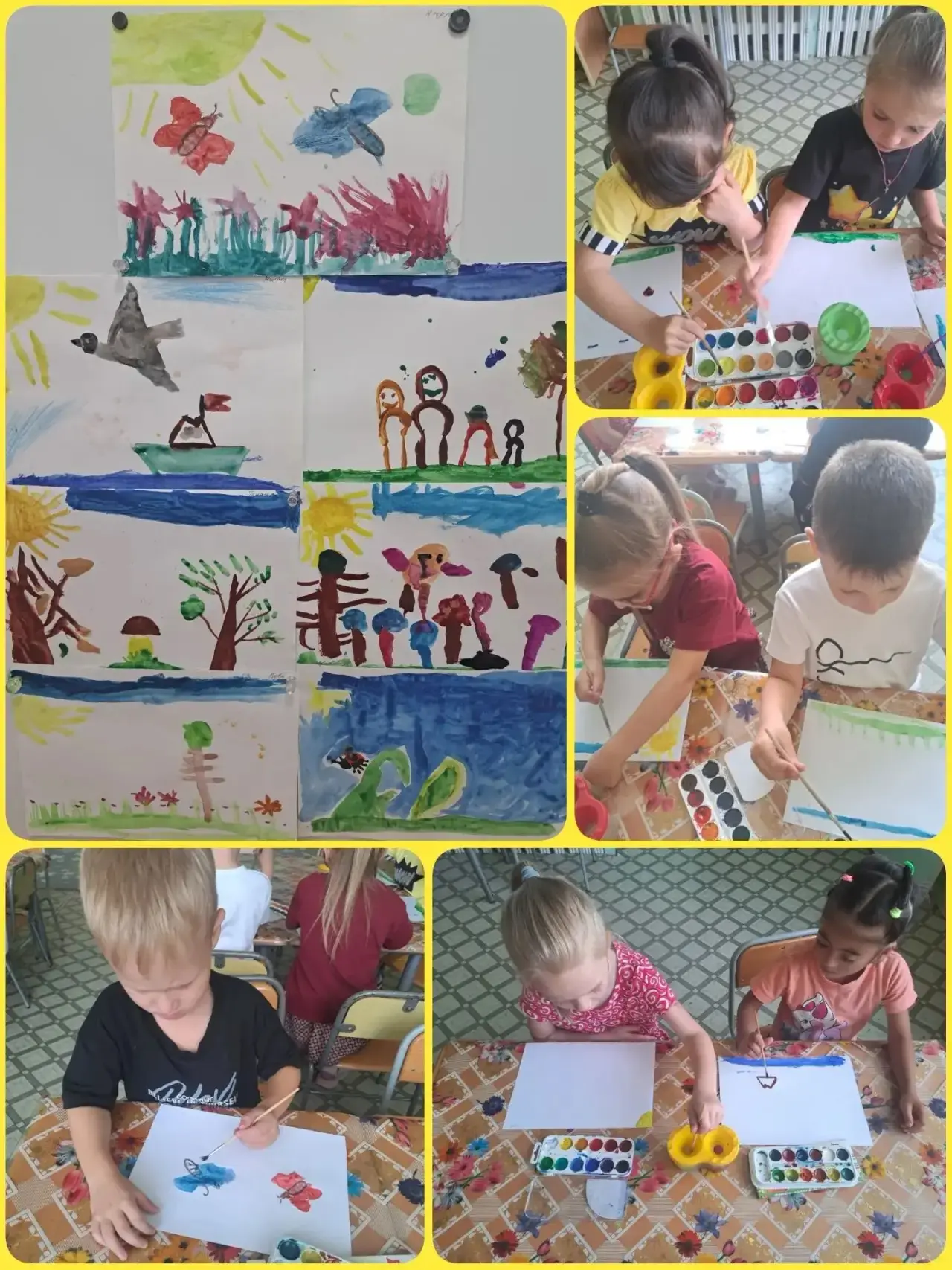 Яркие краски лета на рисунках нашей старшей группы! ☀️🎨