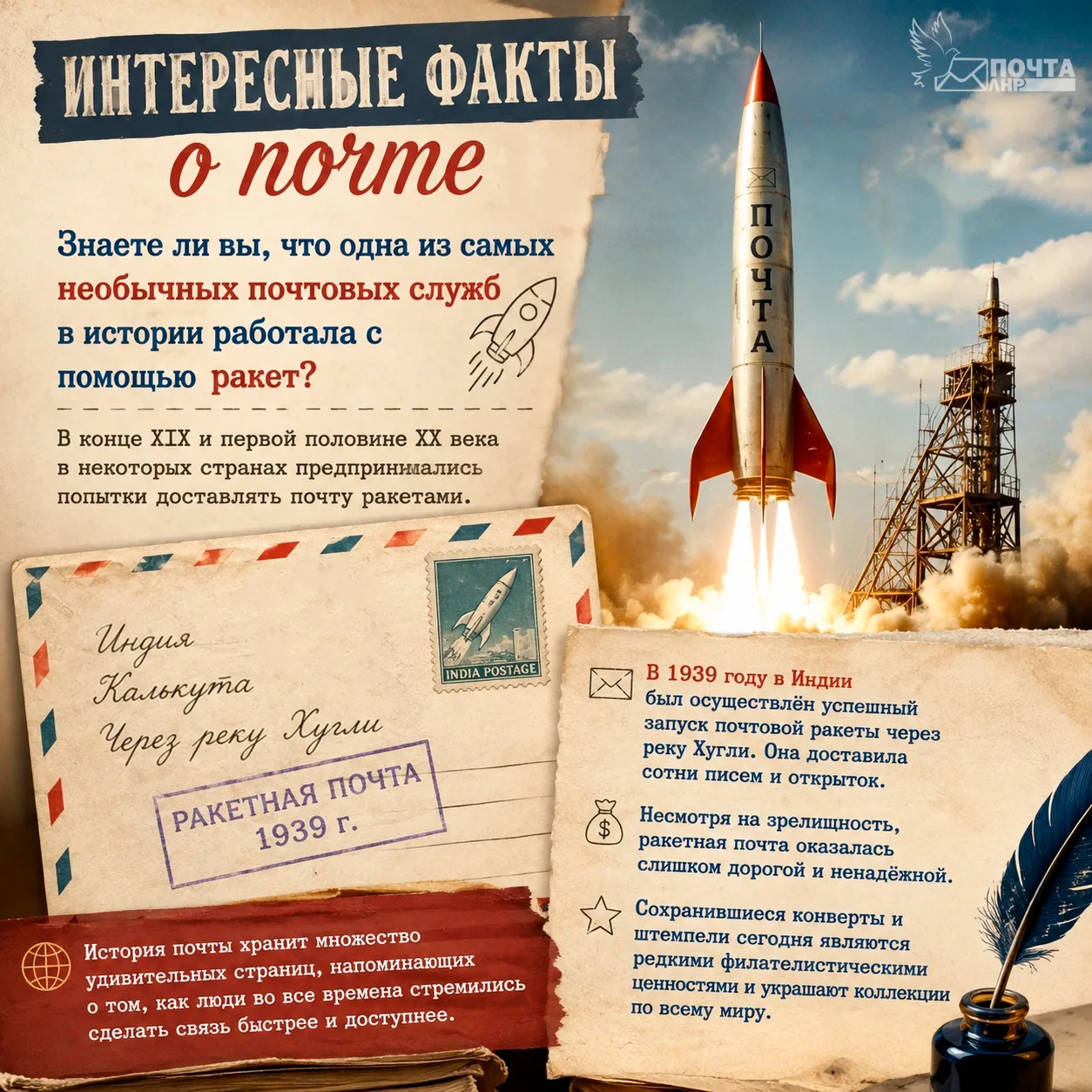 📮 Интересные факты о почте

✉️ Знаете ли вы, что одна из самых необычных почтовых служб в истории р