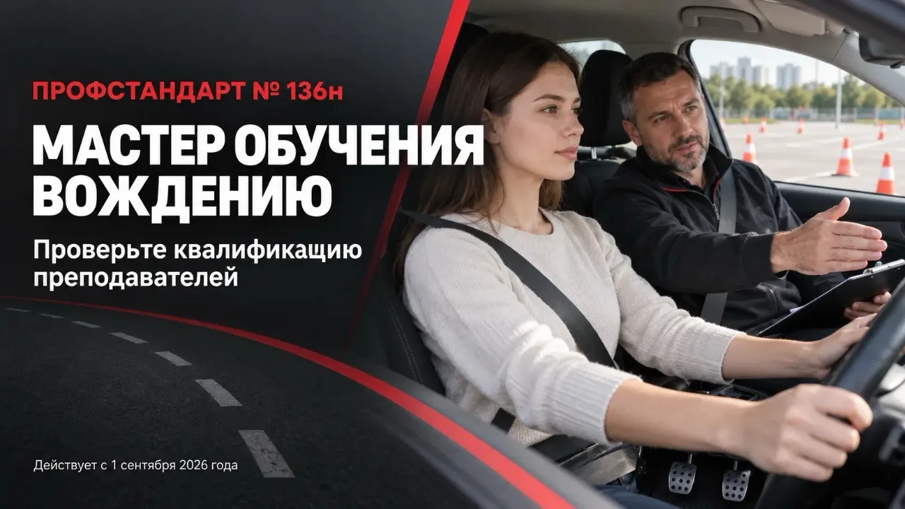 🚗 С 1 сентября к мастерам вождения — новые требования