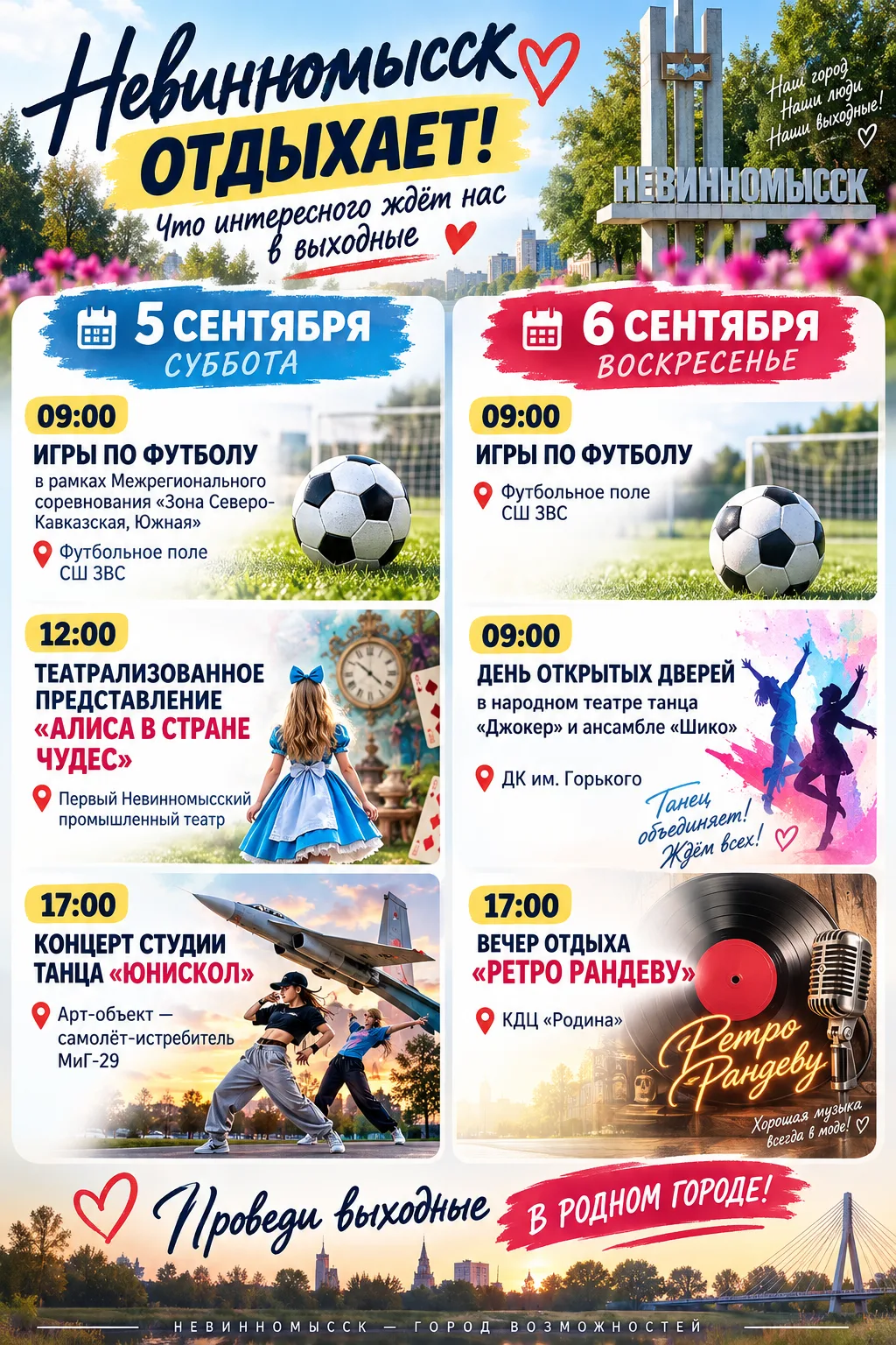 ❤️ Невинномысск отдыхает! Что интересного ждёт нас в выходные