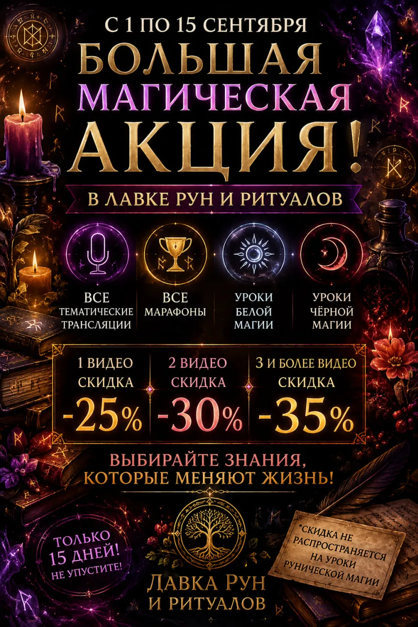 🔥 −35% НА МАГИЮ, КОТОРУЮ ВЫ ДАВНО ХОТЕЛИ ИЗУЧИТЬ!