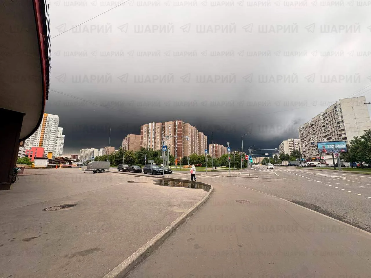 Панорамный вид Москвы.