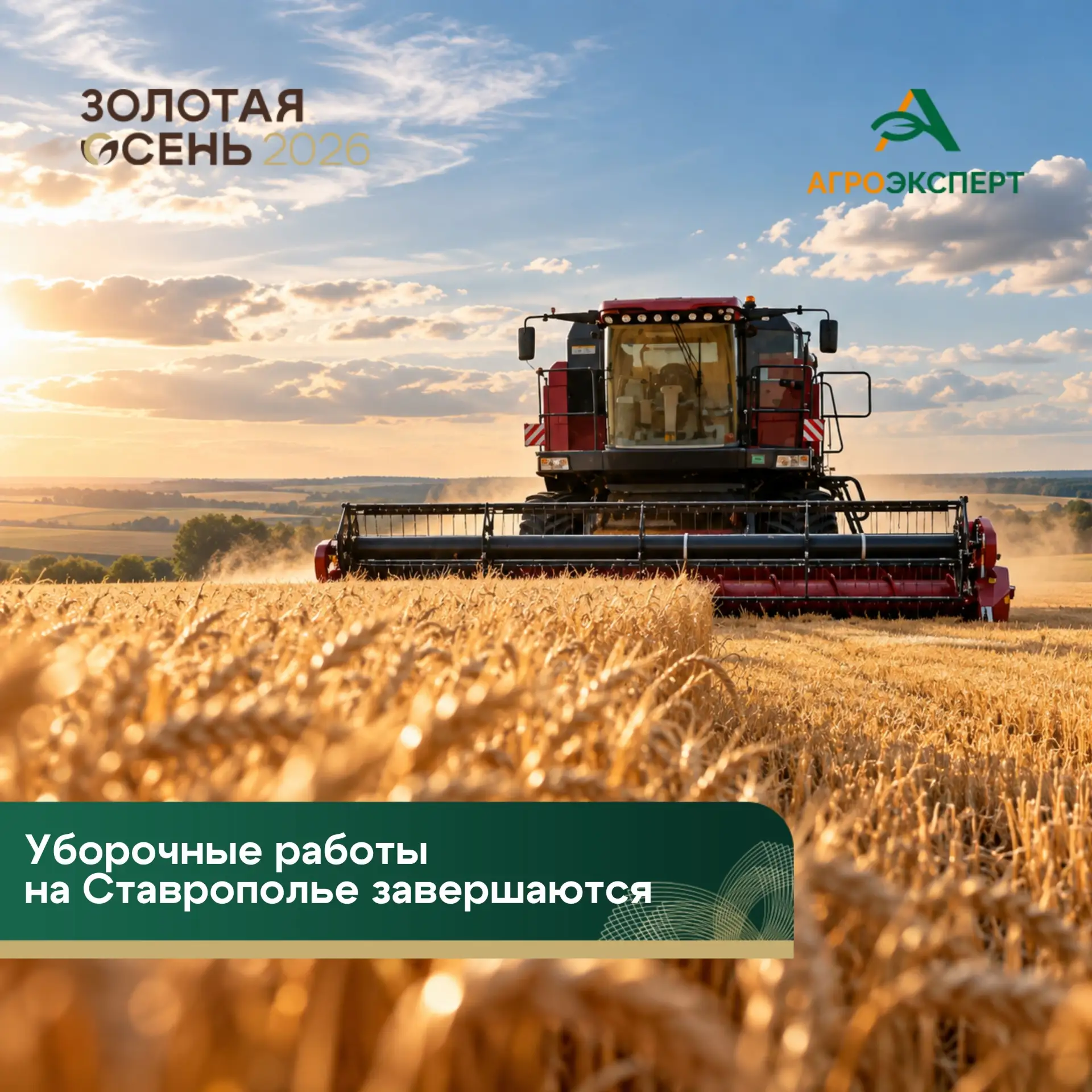 🌾 Уборочные работы в Ставропольском крае находятся на завершающей стадии, объем произв...