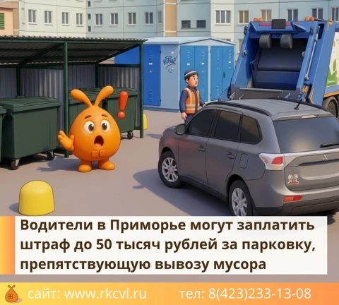 ⚠️Водители в Приморье могут заплатить штраф до 50 тысяч рублей за парковку, препятствую...